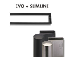 Jeu de charnieres Biloba EVO porte int. gauche   Slimlline 500 mm