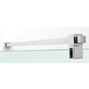 Barre de renfort a section carree 1300 mm  verre/mur - noir anodise