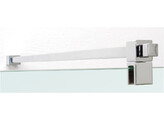Barre de renfort a section carree 1300 mm  verre/mur - noir anodise