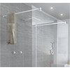Barre de renfort a section carree 1300 mm  verre/mur - Laiton vieilli brosse mat