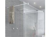 Barre de renfort a section carree 1300 mm  verre/mur - gunmetal brillant