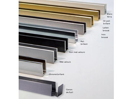 Profil U - 2 embouts  1 equerre 20x16x20x2 mm L 3000 mm
