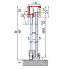Schuifsysteem douche BX-5000K- nis 1 deur 1 vast 1500mm