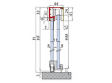Schuifsysteem douche BX-5000K- nis 1 deur 1 vast 1500mm