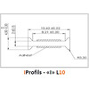 I-profiel voor glas 10-10 8 mm L 3000 mm copolyester