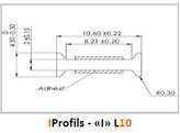 I-profiel voor glas 10-10 8 mm L 3000 mm copolyester