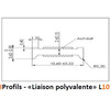 T-profiel voor glas 10-10 8 mm L 3000 mm copolyester