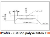 T-profiel voor glas 10-10 8 mm L 3000 mm copolyester