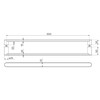 Paire de poignees LUCCA 525x20x10 inox 304