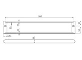 Paire de poignees LUCCA 525x20x10 inox 304