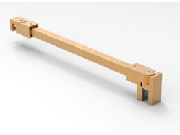 Barre de renfort a section carree 1200 mm  verre/mur - cuivre brosse