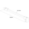 Barre de renfort a section carree 1200 mm  verre/mur