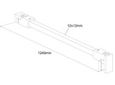 Barre de renfort a section carree 1200 mm  verre/mur