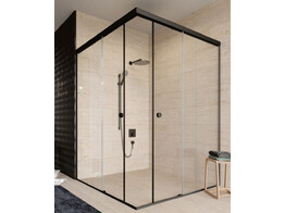 Systeme coulissant douche TERNO CLEAR - entree d angle 990x990 mm