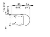 Profil d etancheite 8PT1-10 pour verre 8-10 mm longueur 1250 mm