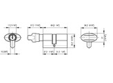 Cilinder sleutel/draaiknop voor loopsloten type LOQ