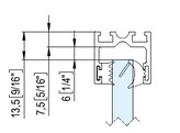 Profil P20E pour fixation au plafond de verre 8-13 52 mm 5800 mm naturel anodise