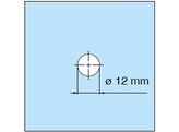 Dubbele deurknop SQUARE 25x25 mm met inkeping rvs effect