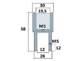 Stabilisatie rond 19 mm O glas/ plafondaansluiting